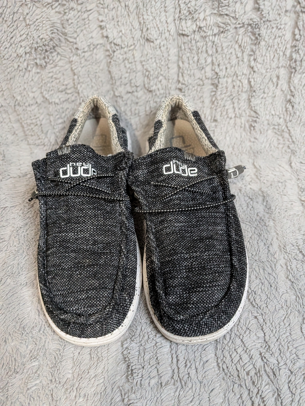 Hey Dude Men Wally Slip-On Shoes in Black Size 8